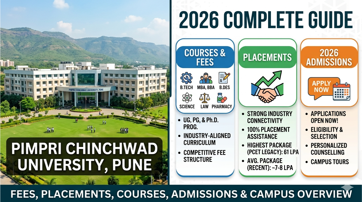 Pimpri Chinchwad University (PCU) Pune: Fees, Placements, and 2026 Admissions