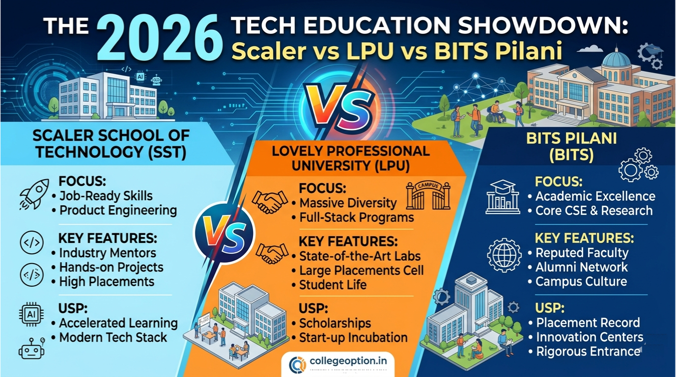 Scaler School of Technology vs. LPU vs. BITS Pilani: The 2026 Tech Education Showdown