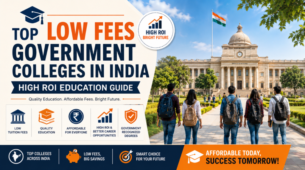 Top low fees Government colleges in India