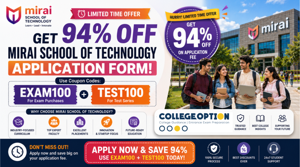 Mirai School of Technology 94% discount coupon codes - EXAM100 & TEST100
